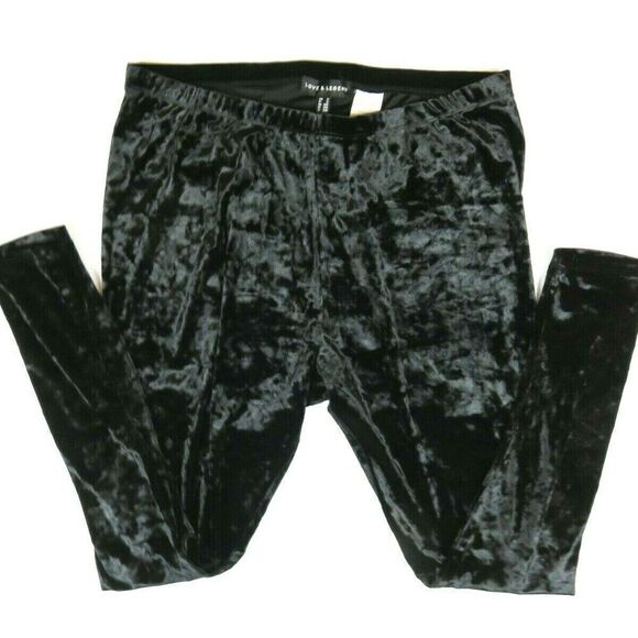Love & Legend Leggings Black Velvet Jordyn Woods Collection Women's Plus Size 2X - Picture 2 of 2